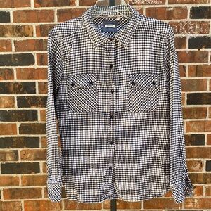 True Grit Black and White Plaid Shirt Size XL 100% Cotton